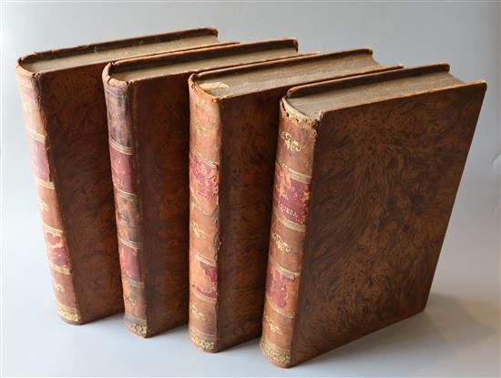 Correra da Serra, Jose - Colleccao de livros ineditos de historia portuguza ..., vols 1 - 4 (of 5), qto, mottled calf,